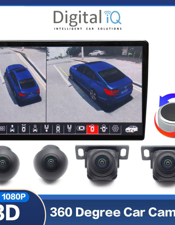 DIGITAL IQ CAM 360° 3D - SET 4 CAMERAS ΠΑΝΟΡΑΜΙΚΗΣ ΘΕΑΣΗΣ (360ο BIRDVIEW) για οθόνες ANDROID