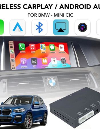 DIGITAL IQ BM 006W CPAA (WIRELESS CARPLAY / ANDROID AUTO BOX for BMW - MINI (CIC system) with 2 cameras FRONT - REAR)