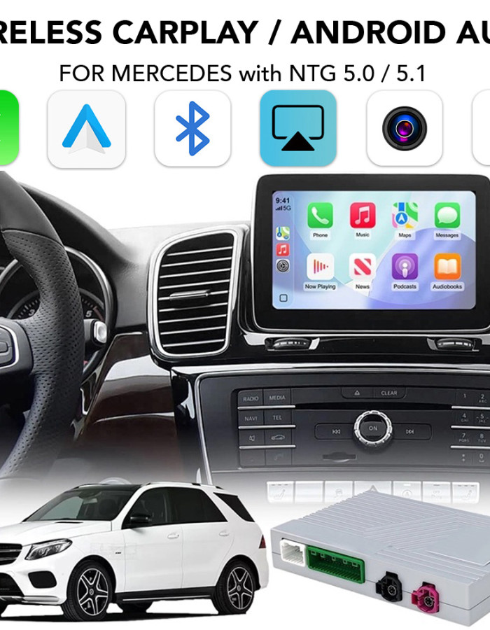 DIGITAL IQ BZ 503F CPAA (WIRELESS CARPLAY / ANDROID AUTO BOX for MERCEDES mod. 2014-2018 with NTG 5.0/5.1 with 2 CAMERAS)