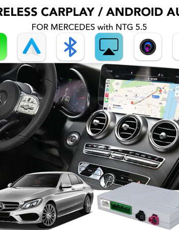 DIGITAL IQ BZ 504F CPAA (WIRELESS CARPLAY / ANDROID AUTO BOX for MERCEDES mod. 2017-2021 with NTG 5.5 with 10.25" screen - with 2 CAMERAS)