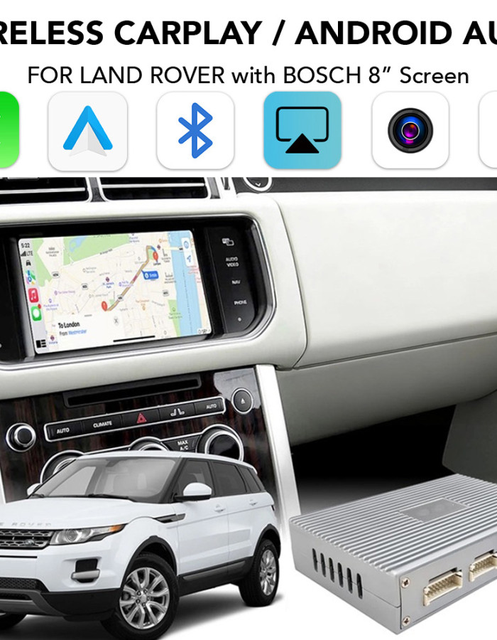 DIGITAL IQ LR 715F CPA (WIRELESS CARPLAY / ANDROID AUTO BOX with 2 CAMERA IN for JAGUAR - LAND ROVER mod. 2016-2019 with BOSCH 8" Screen)