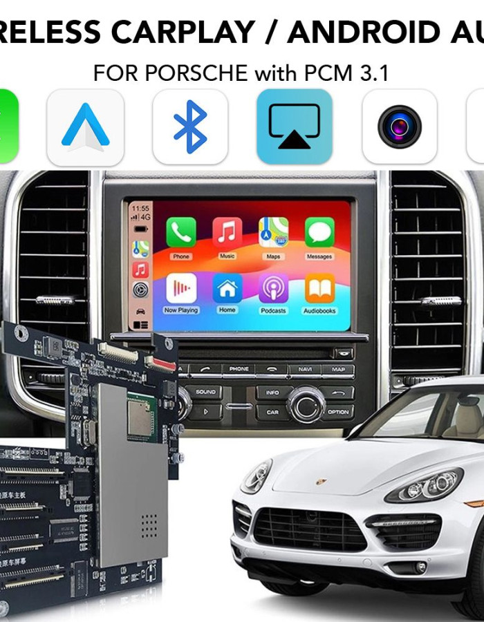 DIGITAL IQ PR 013W_CPA (WIRELESS CARPLAY / ANDROID AUTO BOX with 2 CAMERA IN for PORSCHE mod. 2010-2016 with PCM 3.1)