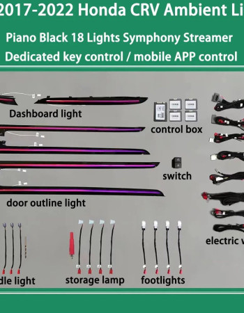 DIQ AMBIENT HONDA CRV V mod. 2017-2022 (Digital iQ Ambient Light for Honda CRV mod. 2017-2022 with 18 Lights)
