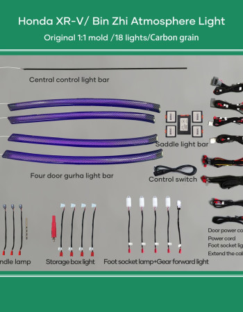 DIQ AMBIENT HONDA HRV II mod. 2015-2021 (Digital iQ Ambient Light Honda HRV mod. 2015-2021 with 18 Lights