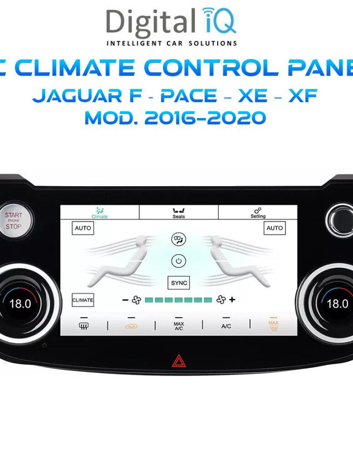 DIGITAL IQ FZ 2013_CL - TOUCHSCREEN CLIMATE CONTROL PANEL 7" for JAGUAR F - PACE - XE - XF mod. 2016-2020