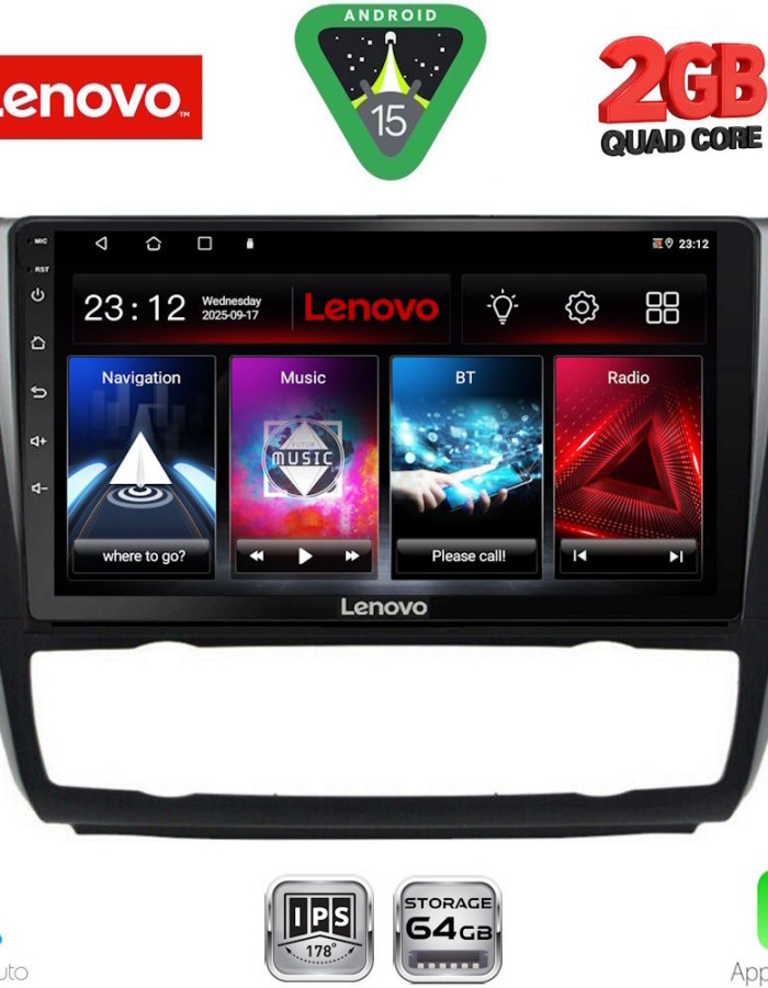 LENOVO LVD 2040_CPA CLIMA (9inc) MULTIMEDIA TABLET for BMW S.1  E81-82-87-88 mod. 2004-2013
