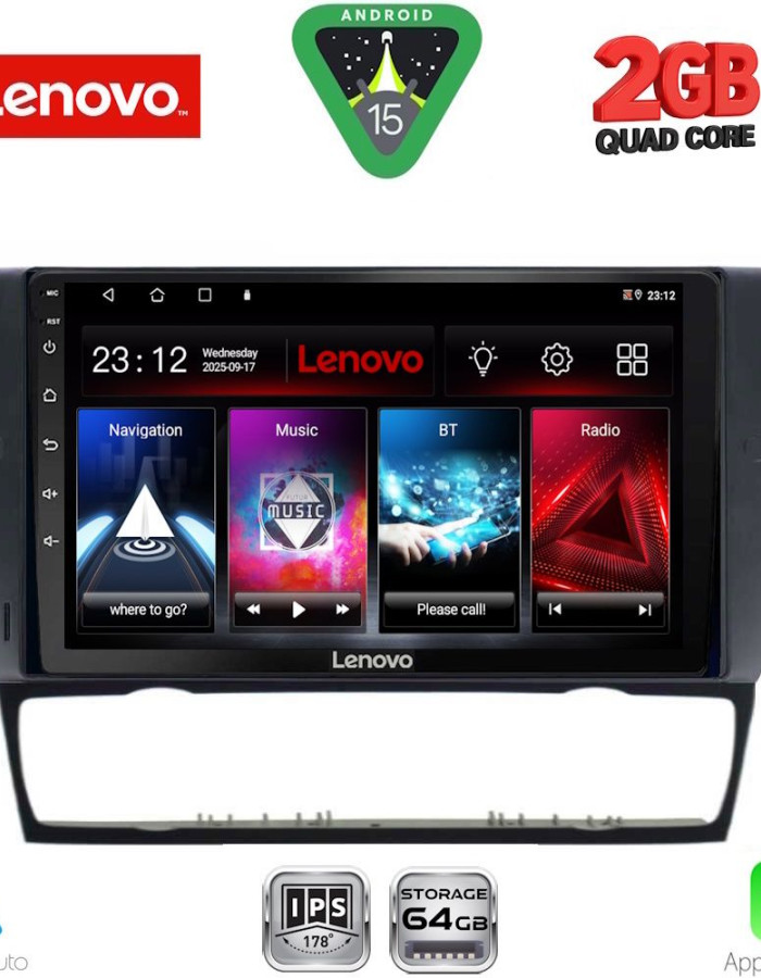 LENOVO LVD 2043_CPA (9inc) MULTIMEDIA TABLET for BMW E90-E91-E92-E93 2005-2012