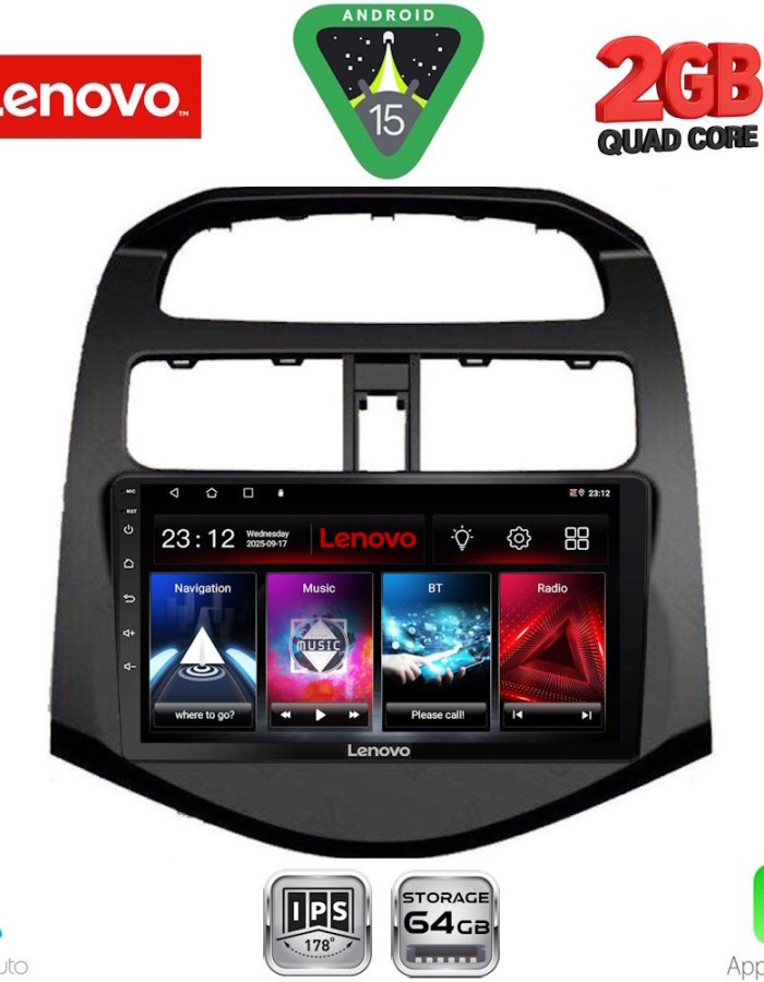 LENOVO LVD 2078_CPA (9inc) MULTIMEDIA TABLET for CHEVROLET SPARK mod. 2009-2015