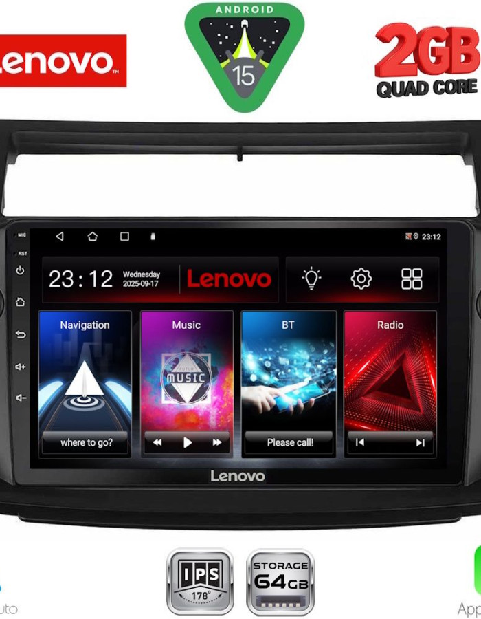 LENOVO LVD 2084BL_CPA (9inc) MULTIMEDIA TABLET for CITROEN C4  mod. 2004-2011 (BLACK)