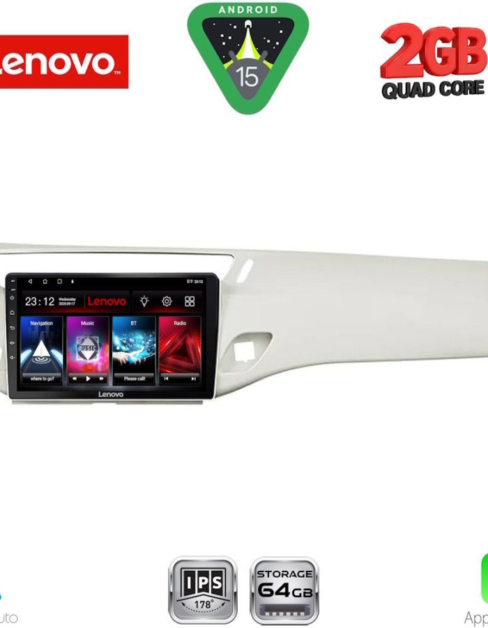 LENOVO LVD 2092WH_CPA (9inc) MULTIMEDIA TABLET for CITROEN C3 - DS3 mod. 2009-2016 (WHITE)