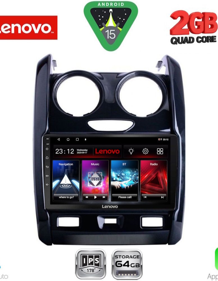 LENOVO LVD 2103_CPA (9inc) MULTIMEDIA TABLET for DACIA DUSTER mod. 2012-2019