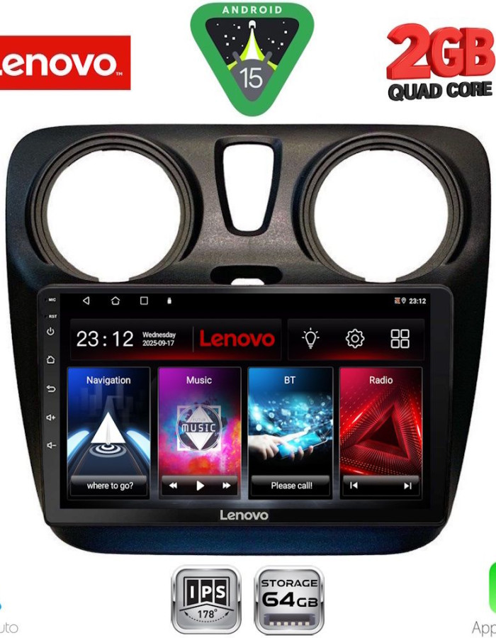 LENOVO LVD 2112_CPA (9inc) MULTIMEDIA TABLET for DACIA DOKKER 2012-2025