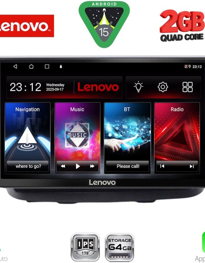 LENOVO LVD 2135_CPA (10inc) MULTIMEDIA TABLET for FIAT DOBLO mod. 2002-2009