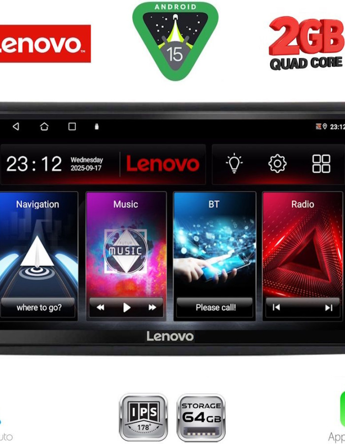LENOVO LVD 2136_CPA (9inc) MULTIMEDIA TABLET for FIAT BRAVO mod. 2007-2019