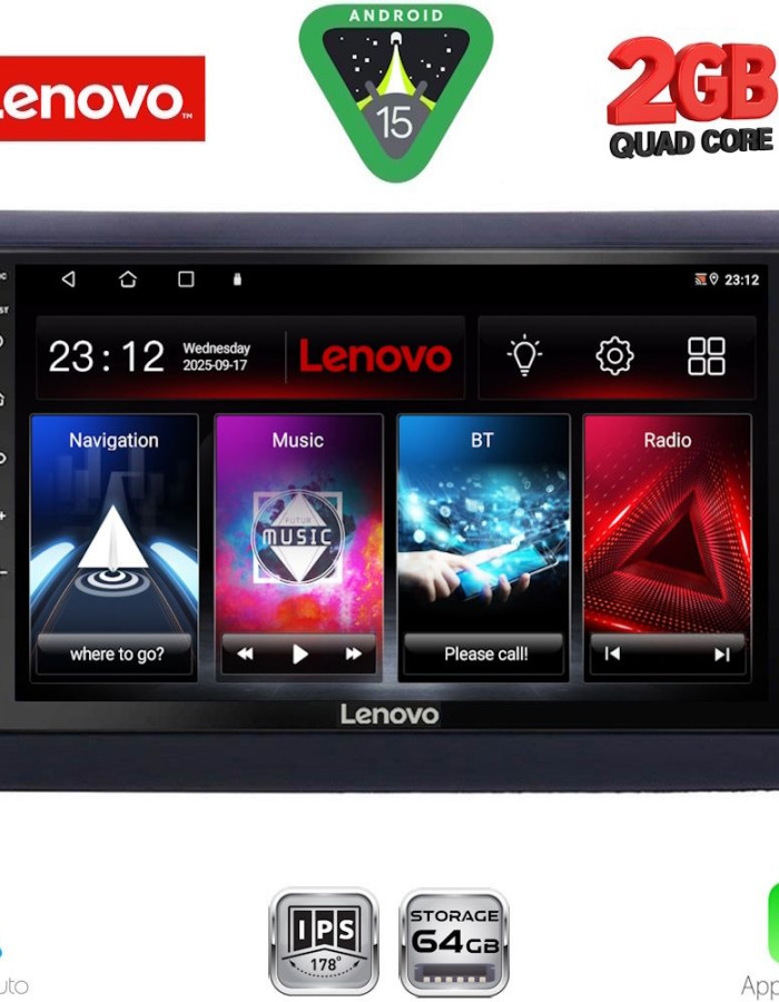 LENOVO LVD 2145_CPA (9inc) MULTIMEDIA TABLET for FIAT STILO mod. 2001-2007