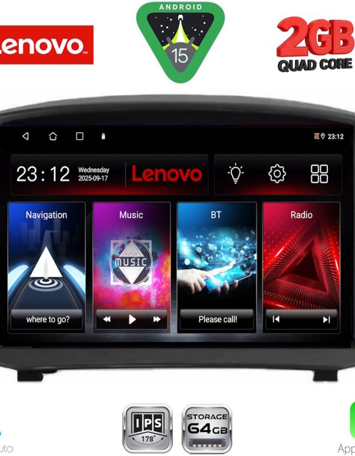 LENOVO LVD 2154B_CPA (9inc) MULTIMEDIA TABLET for FORD FIESTA mod. 2008-2017