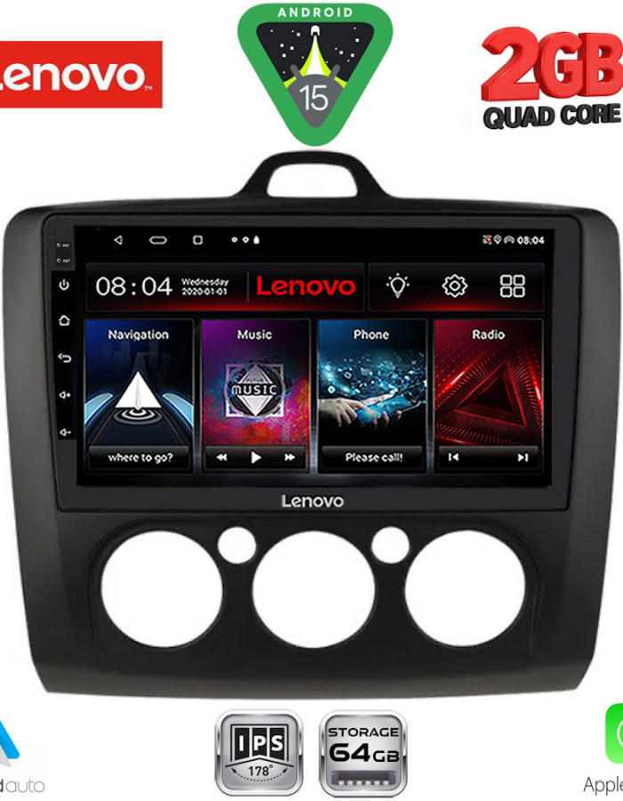 LENOVO LVD 2156BL_CPA A/C (9inc) MULTIMEDIA TABLET for FORD FOCUS mod. 2005-2012 (BLACK)
