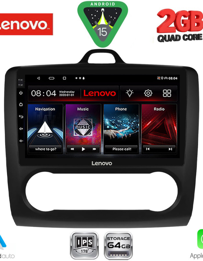 LENOVO LVD 2156BL_CPA CLIMA (9inc) MULTIMEDIA TABLET for FORD FOCUS mod. 2005-2012 (BLACK)