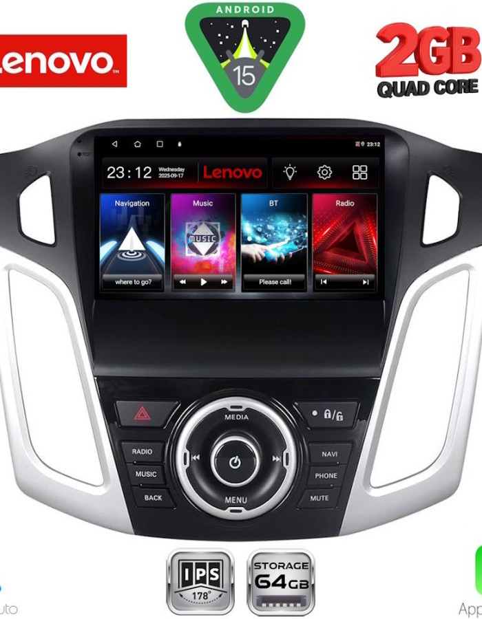 LENOVO LVD 2157_CPA (9inc) MULTIMEDIA TABLET for FORD FOCUS mod. 2011-2018
