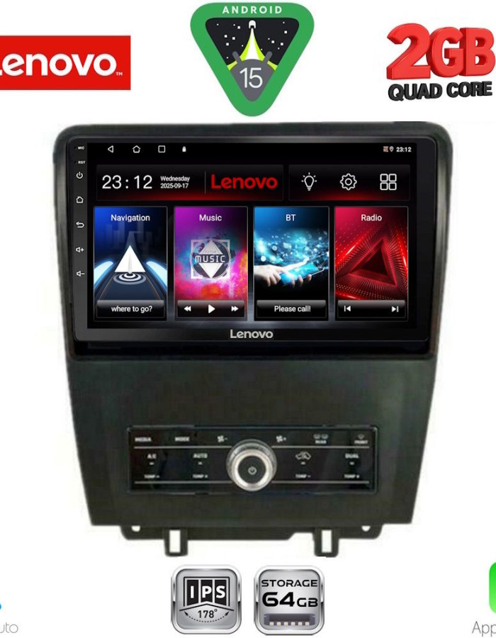 LENOVO LVD 2165_CPA (9inc) MULTIMEDIA TABLET for FORD MUSTANG mod. 2010-2015