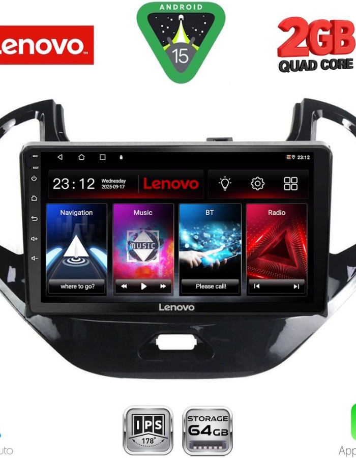 LENOVO LVD 2167SH_CPA (9inc) MULTIMEDIA TABLET for FORD KA mod. 2017-2024