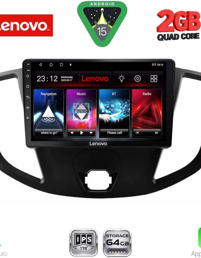 LENOVO LVD 2179_CPA  (9inc) MULTIMEDIA TABLET for FORD TRANSIT mod. 2014-2020