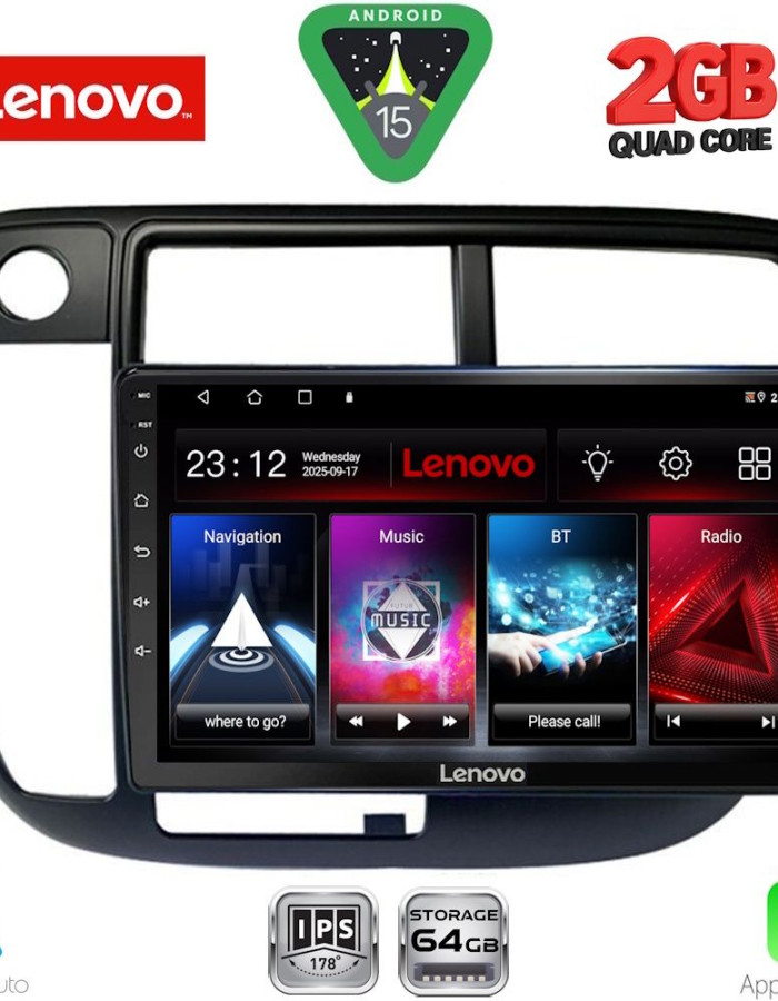 LENOVO LVD 2186_CPA CLIMA (9inc) MULTIMEDIA TABLET for HONDA CIVIC mod. 1995-2001