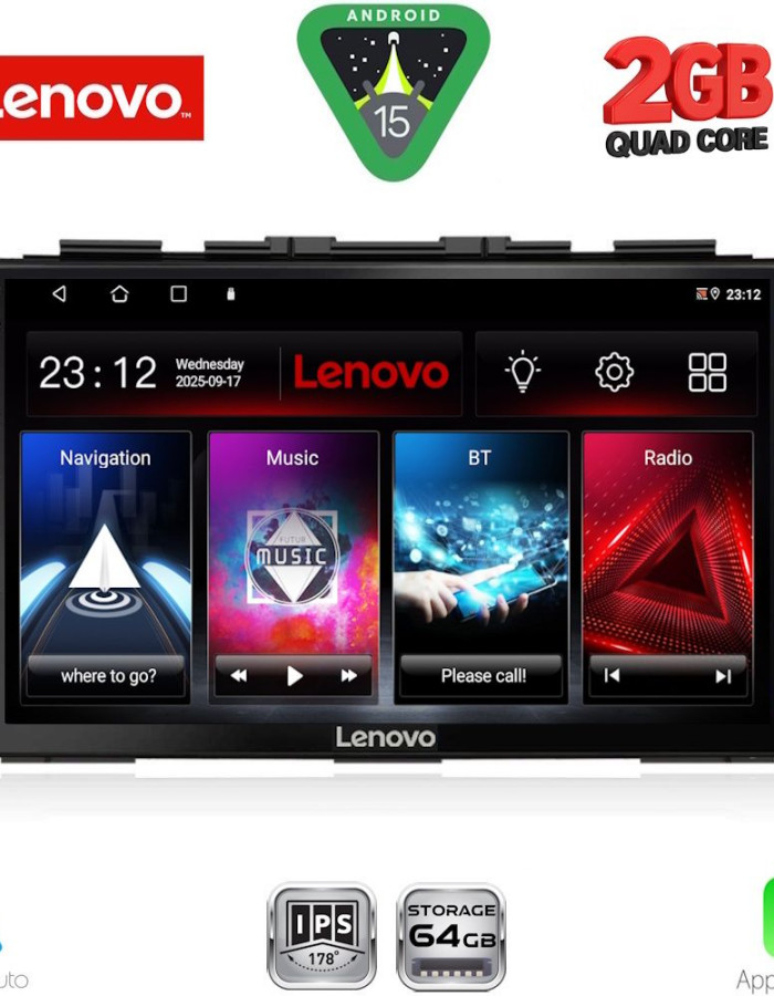 LENOVO LVD 2197_CPA (9inc) MULTIMEDIA TABLET for HONDA CRV mod. 2006-2012