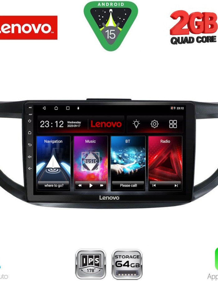 LENOVO LVD 2198_CPA (10inc) MULTIMEDIA TABLET for HONDA CRV mod. 2013-2017