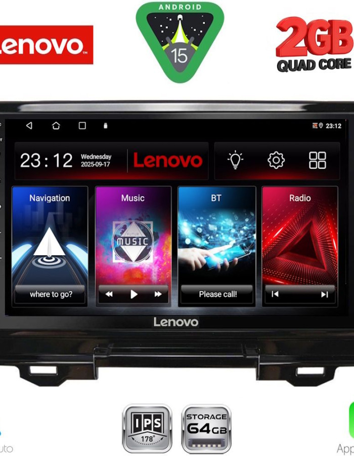 LENOVO LVD 2202_CPA (9inc) MULTIMEDIA TABLET for HONDA HRV mod. 2021-2026