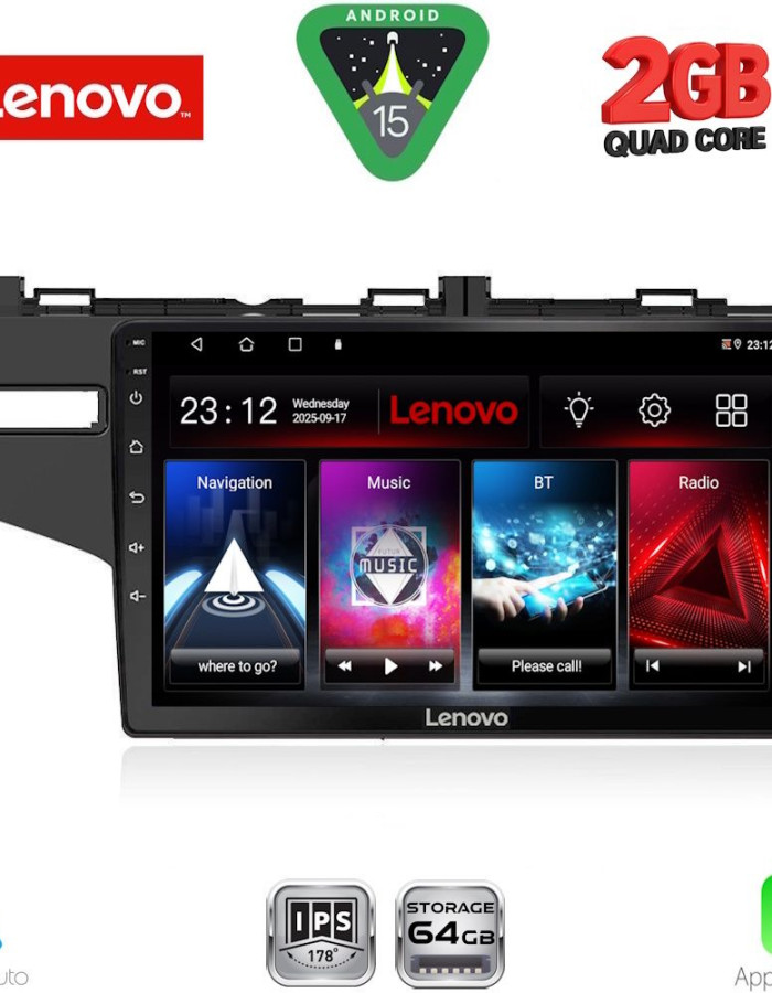 LENOVO LVD 2212_CPA (10inc) MULTIMEDIA TABLET for HONDA JAZZ mod. 2013-2019