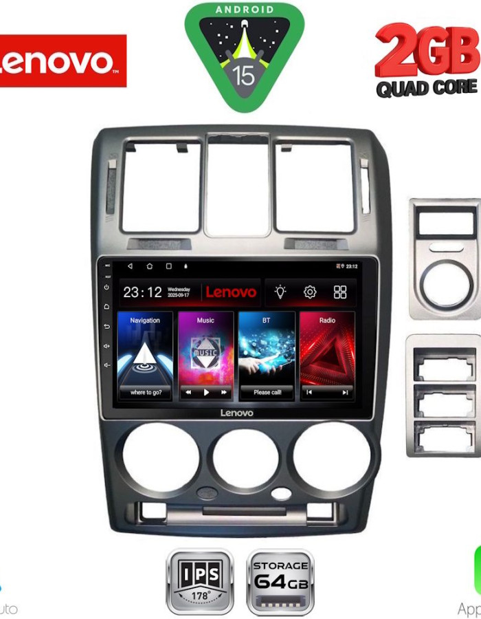 LENOVO LVD 2222GR_CPA (9inc) MULTIMEDIA TABLET for HYUNDAI GETZ mod. 2002-2011 (GREY)