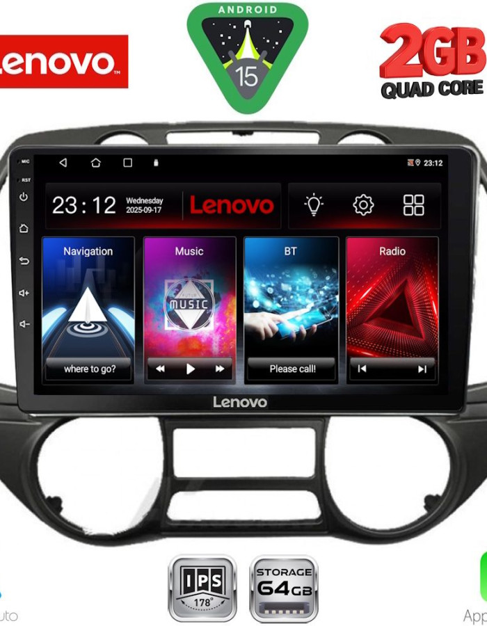LENOVO LVD 2226_CPA  (9inc) MULTIMEDIA TABLET for HYUNDAI i20 mod. 2008-2014