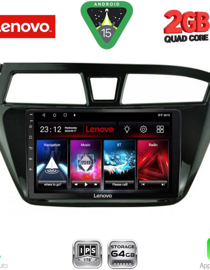 LENOVO LVD 2229_CPA (9inc) MULTIMEDIA TABLET for HYUNDAI i20 mod. 2014-2018