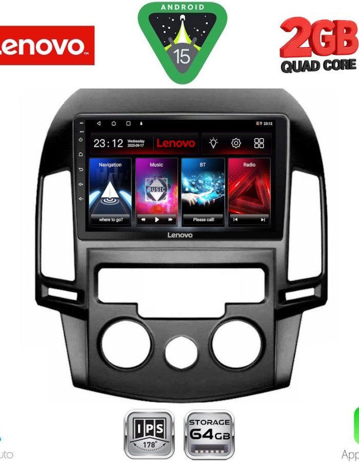 LENOVO LVD 2231_CPA A/C (9inc) MULTIMEDIA TABLET for HYUNDAI i30 mod. 2007-2012