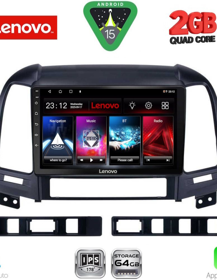 LENOVO LVD 2239_CPA (9inc) MULTIMEDIA TABLET for HYUNDAI SANTA FE  mod. 2005-2013