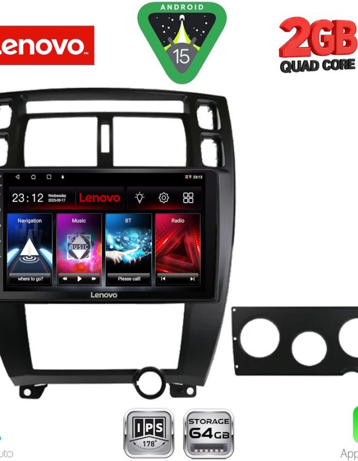 LENOVO LVD 2241BL_CPA (10inc) MULTIMEDIA TABLET for HYUNDAI TUCSON mod. 2004-2010 (BLACK)