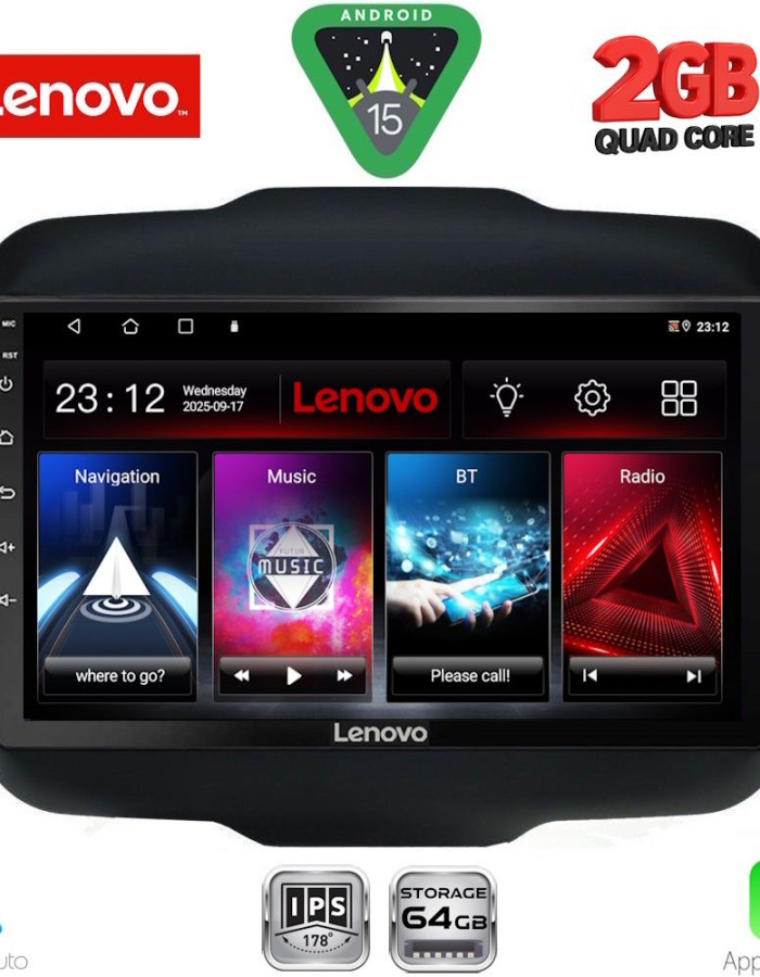 LENOVO LVD 2290_CPA (9inc) MULTIMEDIA TABLET for JEEP RENEGADE  mod. 2014-2024