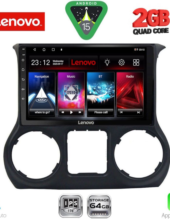 LENOVO LVD 2296_CPA (10inc) MULTIMEDIA TABLET for JEEP WRANGLER  mod. 2014-2017