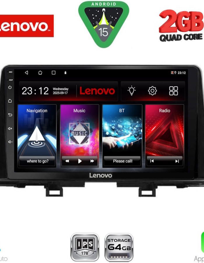 LENOVO LVD 2309_CPA (9inc) MULTIMEDIA TABLET for KIA PICANTO mod. 2017-2021