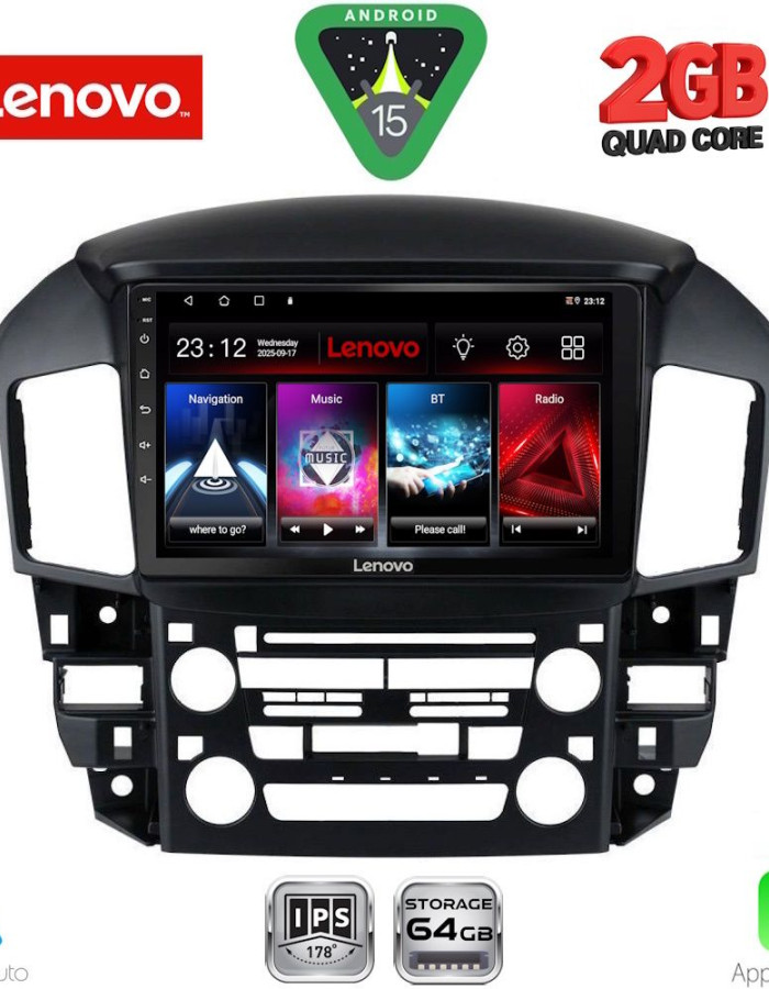 LENOVO LVD 2344_CPA (9inc) MULTIMEDIA TABLET for LEXUS RX 300 mod. 1998-2003