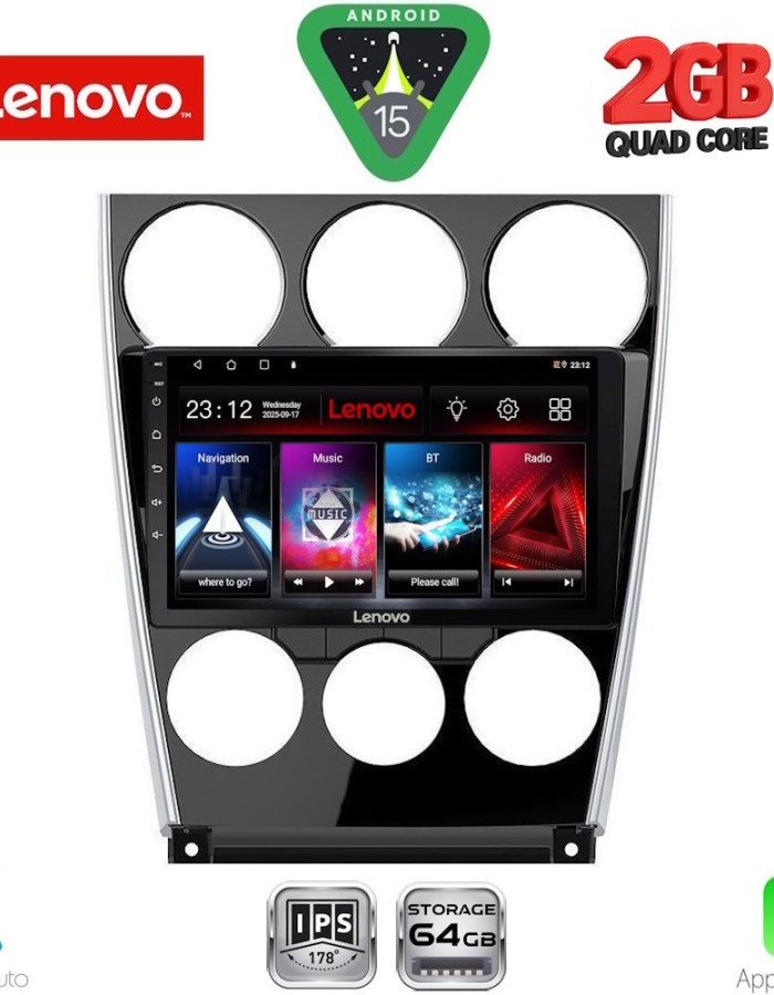 LENOVO LVD 2375_CPA (9inc) MULTIMEDIA TABLET for MAZDA 6 (FACELIFT) mod. 2005-2008