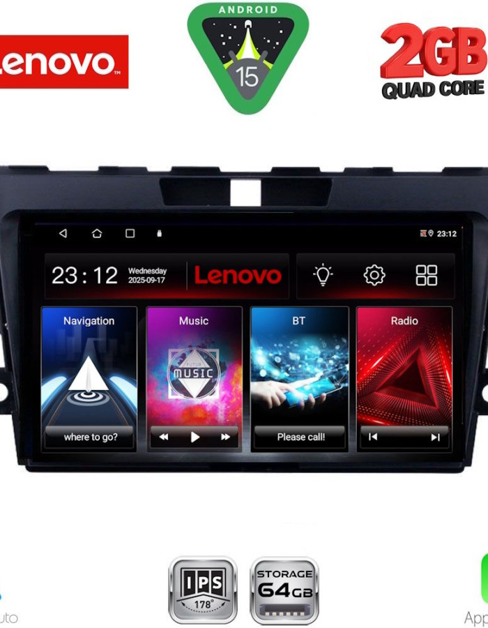 LENOVO LVD 2389_CPA (9inc) MULTIMEDIA TABLET for MAZDA CX7 mod. 2006-2012