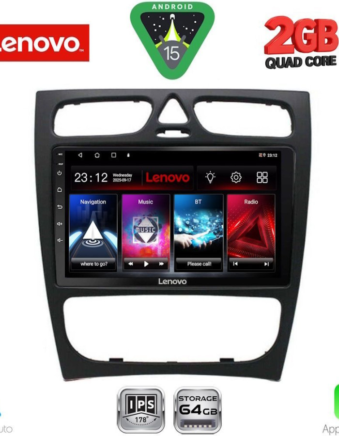 LENOVO LVD 2402_CPA (9inc) MULTIMEDIA TABLET for MERCEDES C (W203) mod. 1999-2004