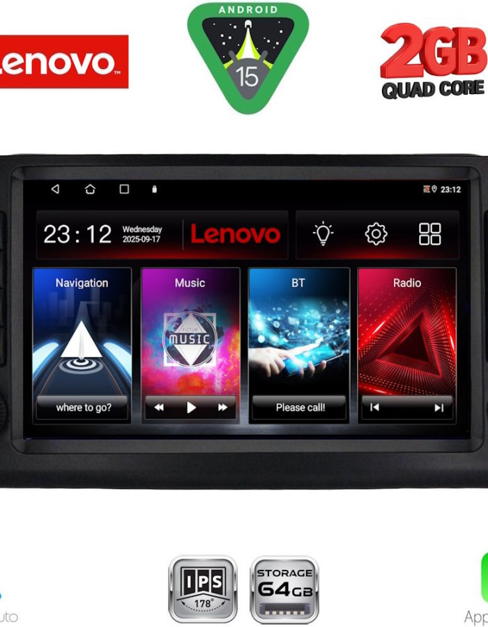 LENOVO LVD 2416_CPA (9inc) MULTIMEDIA TABLET for MERCEDES ML (W164) – GL (X164) mod. 2005-2011