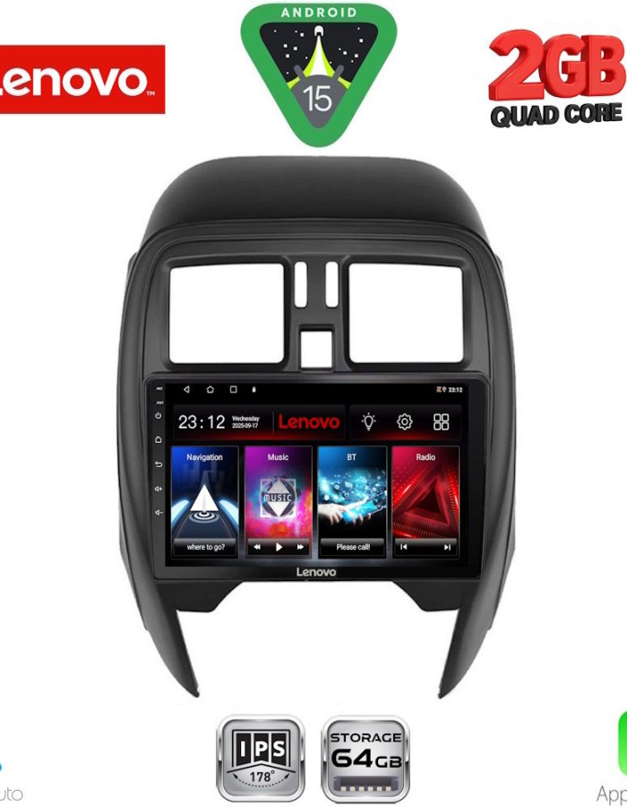 LENOVO LVD 2451_CPA (SQUARE) (9inc) MULTIMEDIA TABLET for NISSAN MICRA mod. 2014-2017