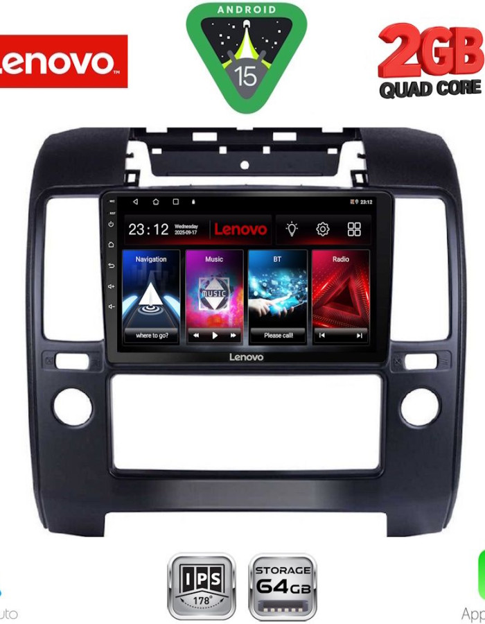 LENOVO LVD 2454_CPA A/C (9inc) MULTIMEDIA TABLET for NISSAN NAVARA D40 mod. 2006-2011 με A/C
