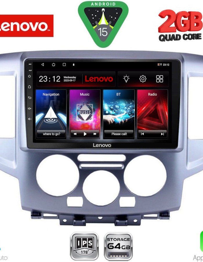 LENOVO LVD 2458SL_CPA (9inc) MULTIMEDIA TABLET for NISSAN NV 200 mod. 2009-2020 (SILVER)
