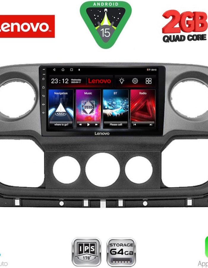 LENOVO LVD 2463_CPA (10inc) MULTIMEDIA TABLET for NISSAN NV400 - OPEL MOVANO - RENAULT MASTER mod. 2010-2020
