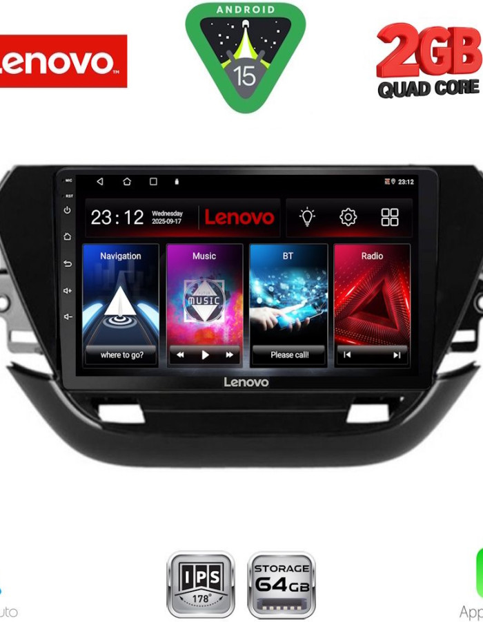 LENOVO LVD 2487_CPA (9inc) MULTIMEDIA TABLET for OPEL CORSA F mod. 2019-2024